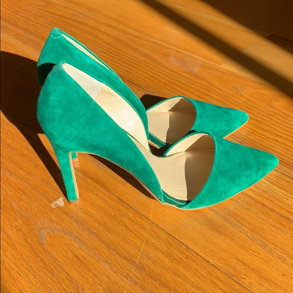 D’orsay emerald green pumps. Unworn
